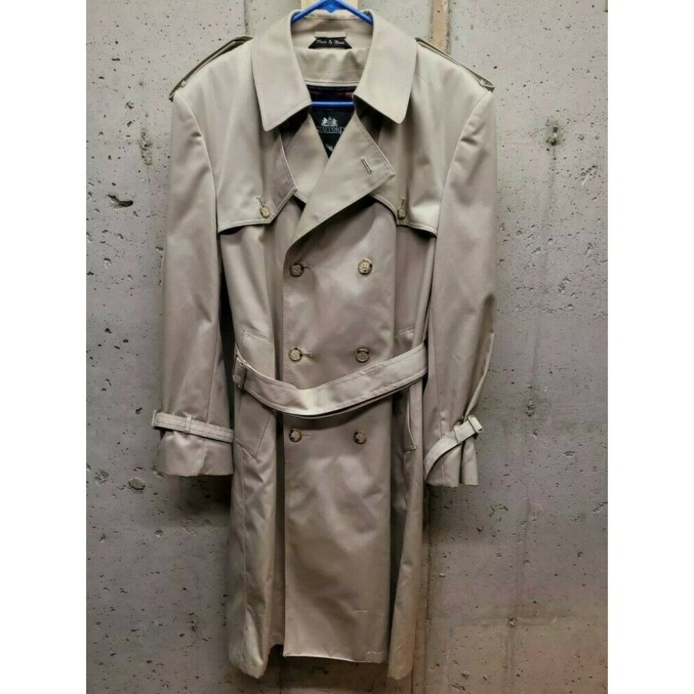 Mens Stafford Trench Coat With Zip In Lining Size 42